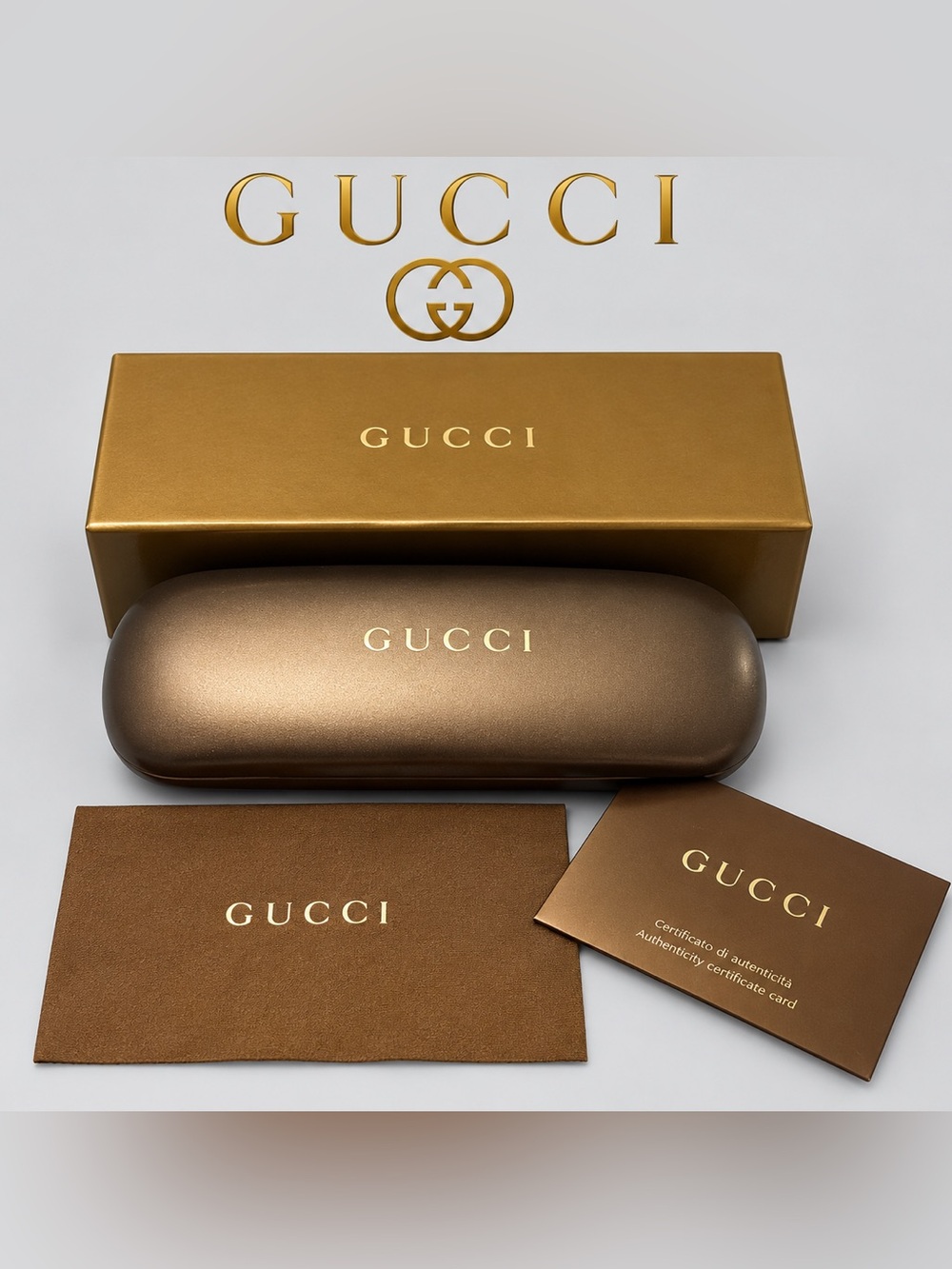 GUCCI Eyewear Case + Box + Authenticity Card